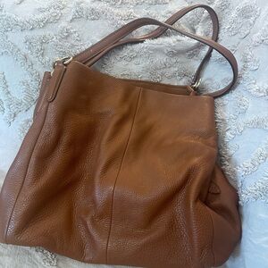 Brown leather Coach Shoulder Bag